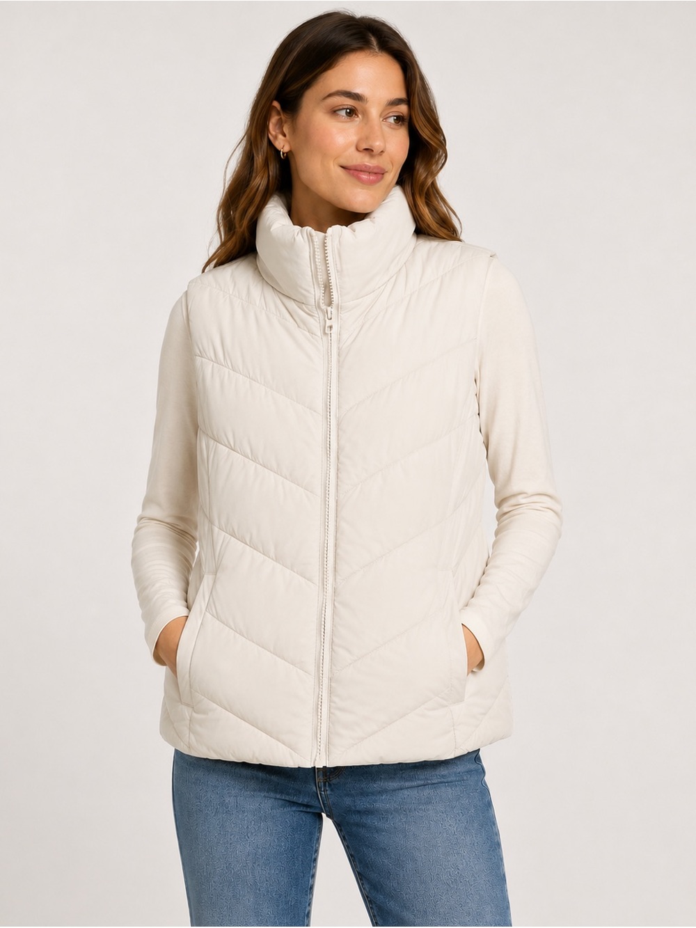 Cole Haan Signature Ivory Quilted Puffer Jacket | Size XL | NWT